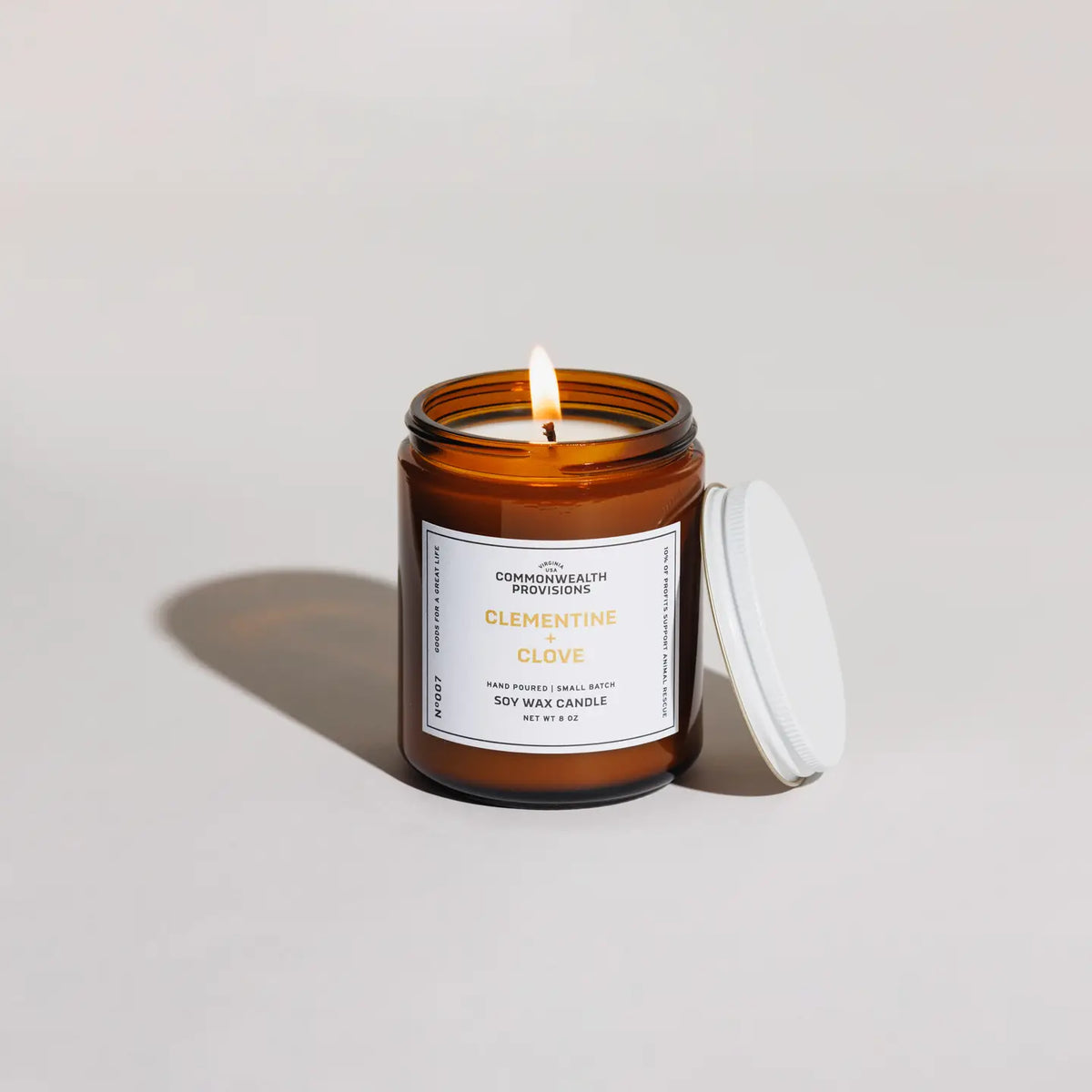 Clementine + Clove Soy Candle, 8 oz