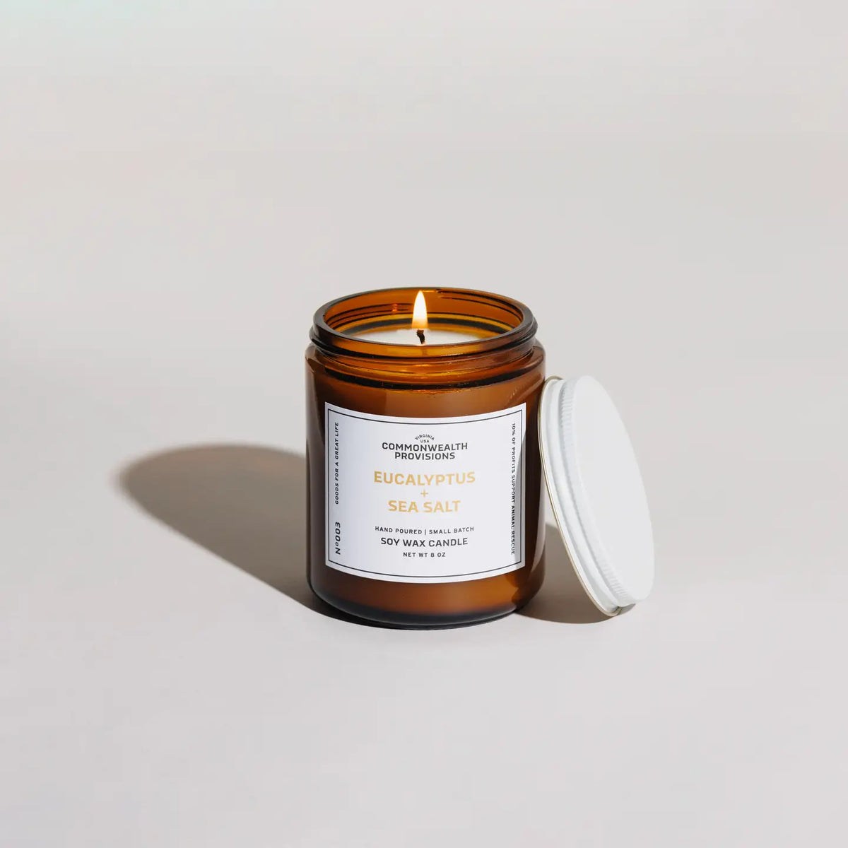 Eucalyptus + Sea Salt Soy Candle, 8 oz