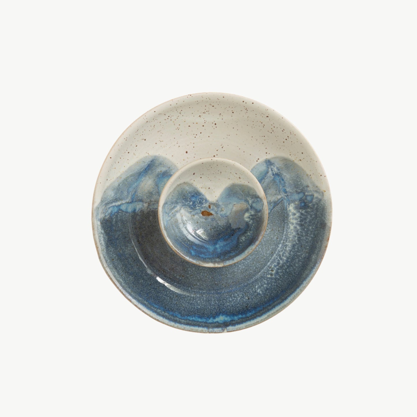 Hand Painted Stoneware Chip & Dip