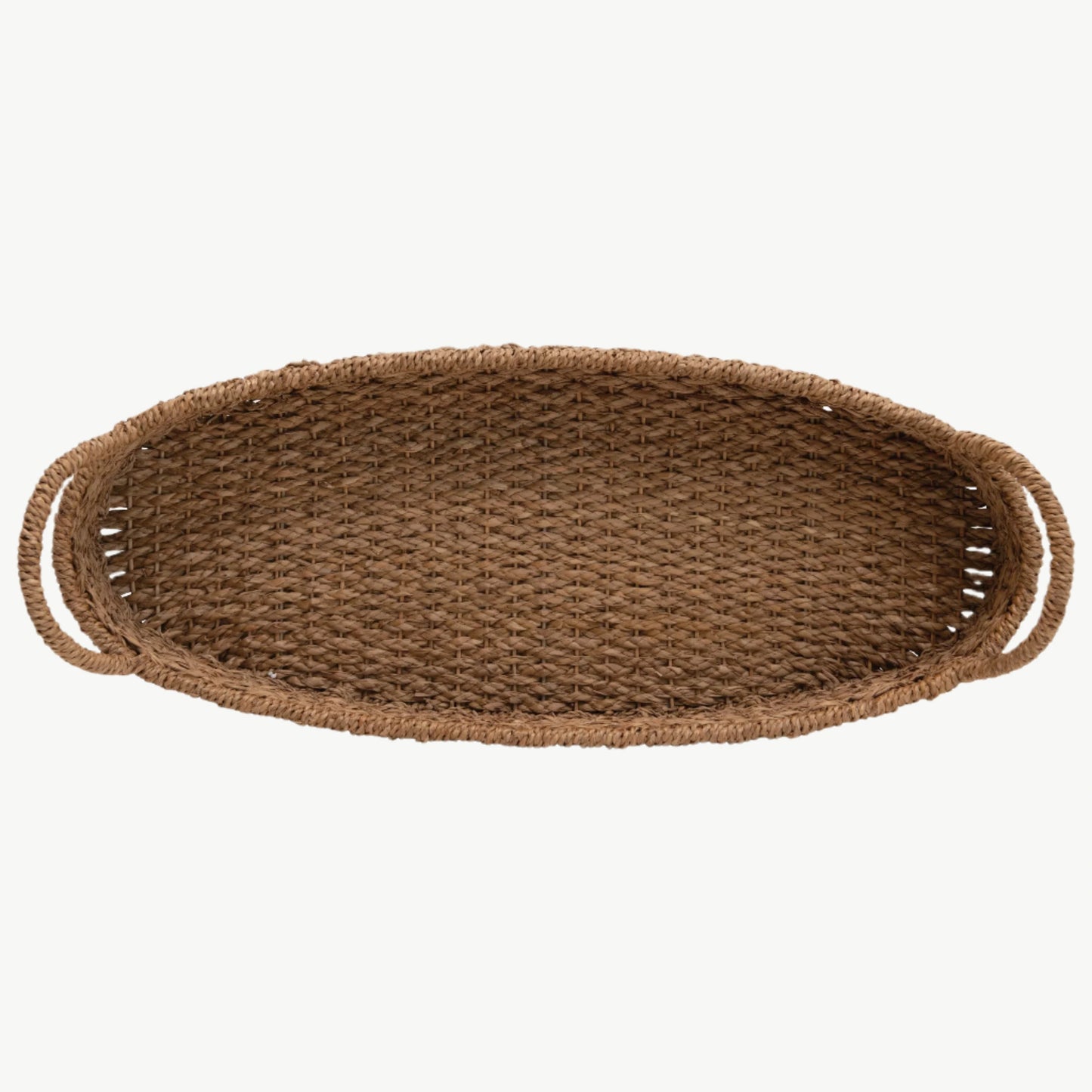 Decorative Woven Seagrass Tray w/ Handles