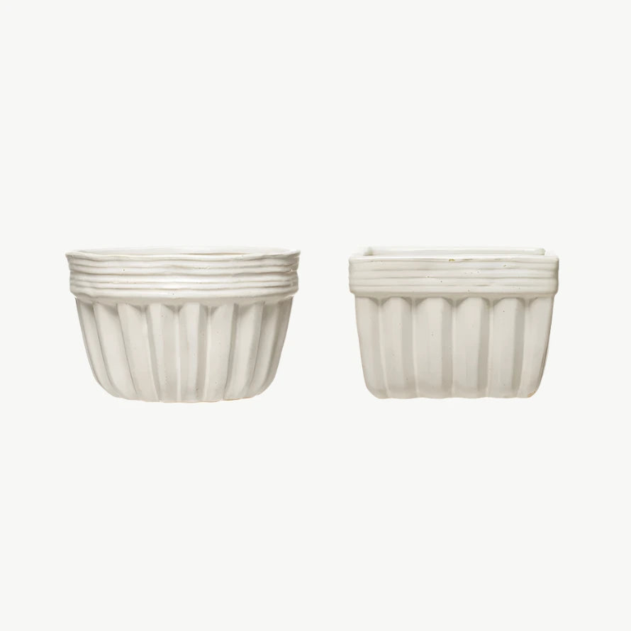 Fluted Stoneware Bowl