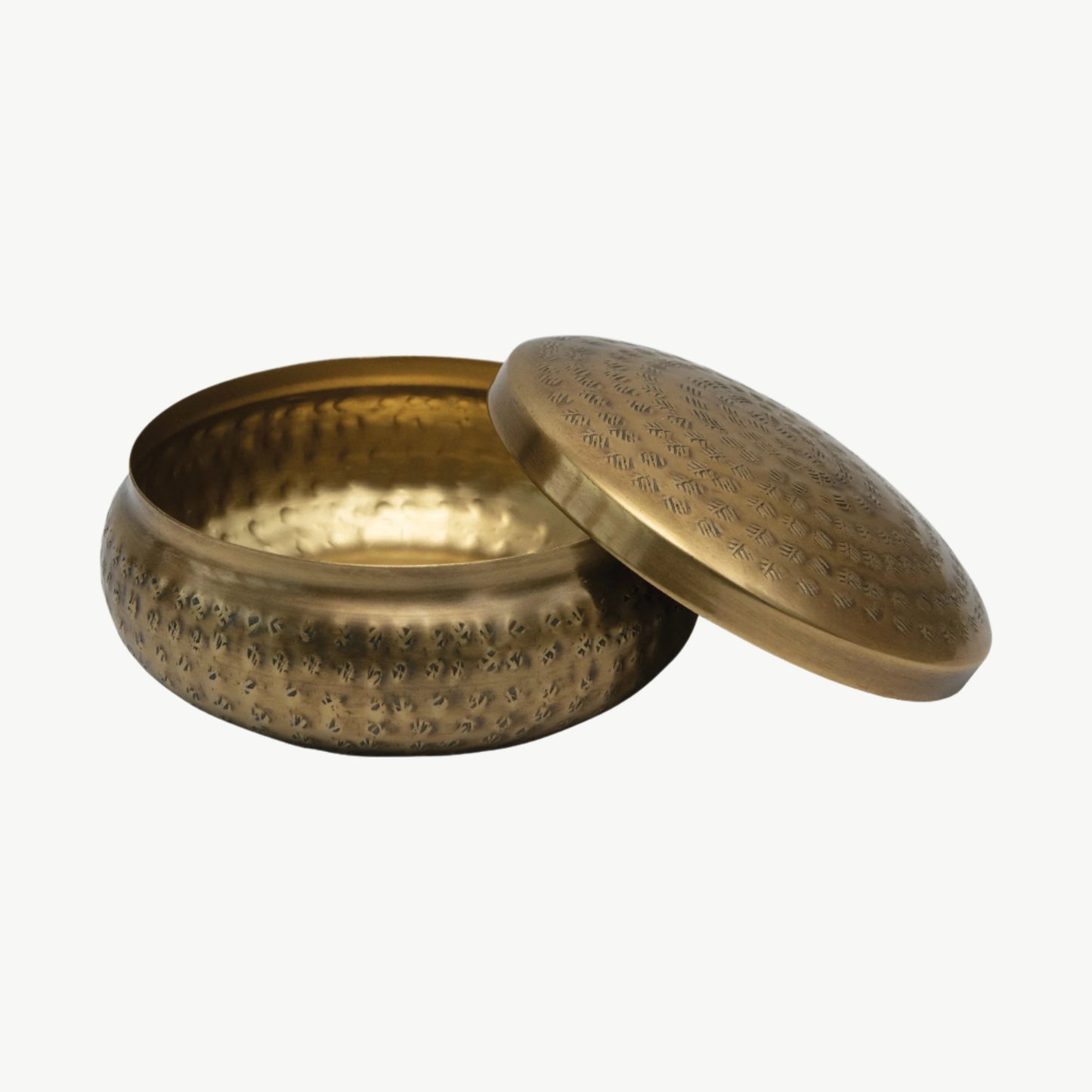 Hammered Metal Container