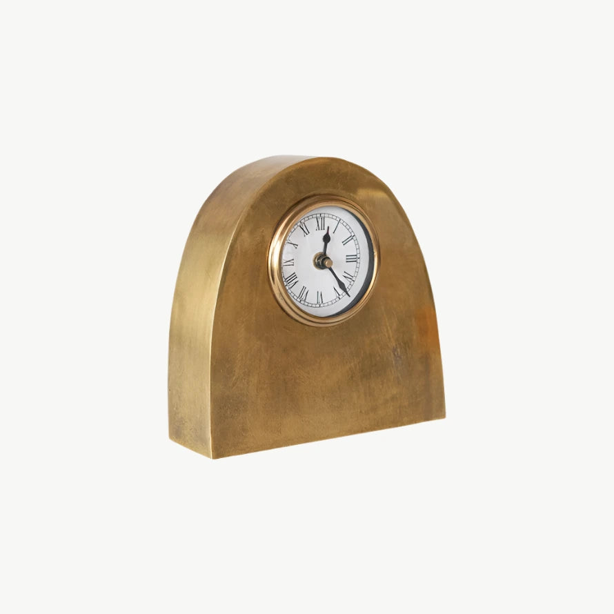 Arched Metal Mantel Clock