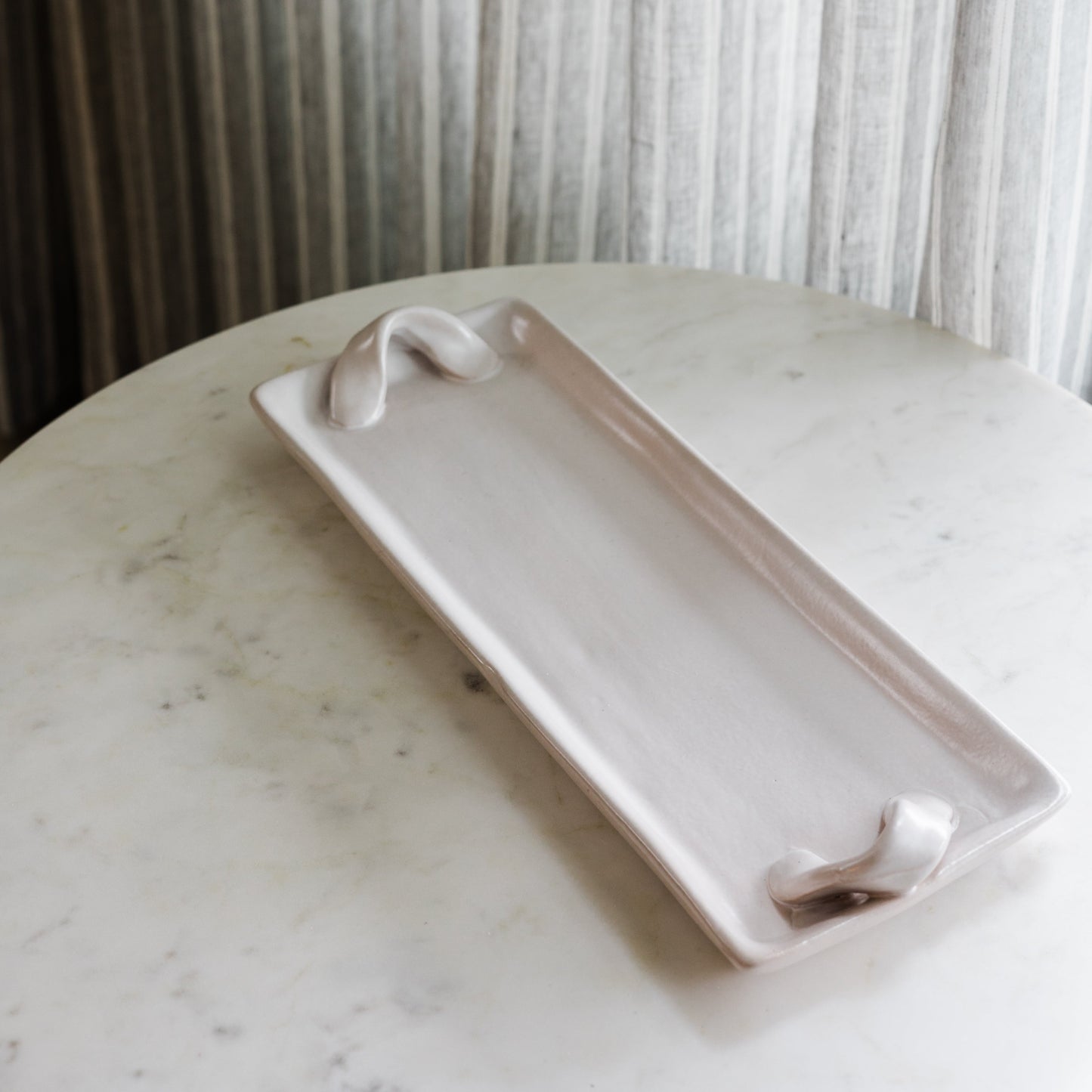Stoneware Tray with Handles