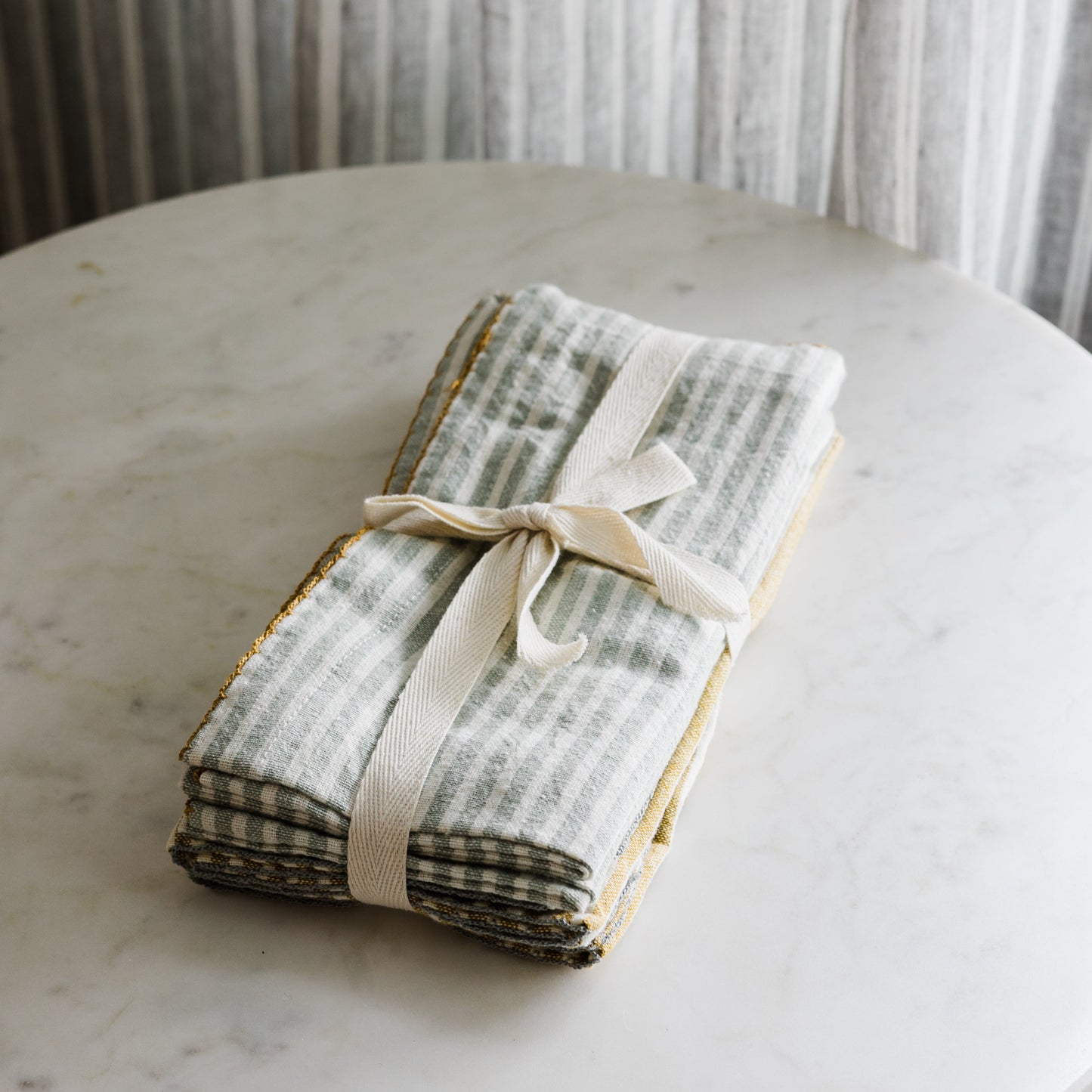 Cotton Napkins w/ Stripes, Set of 4