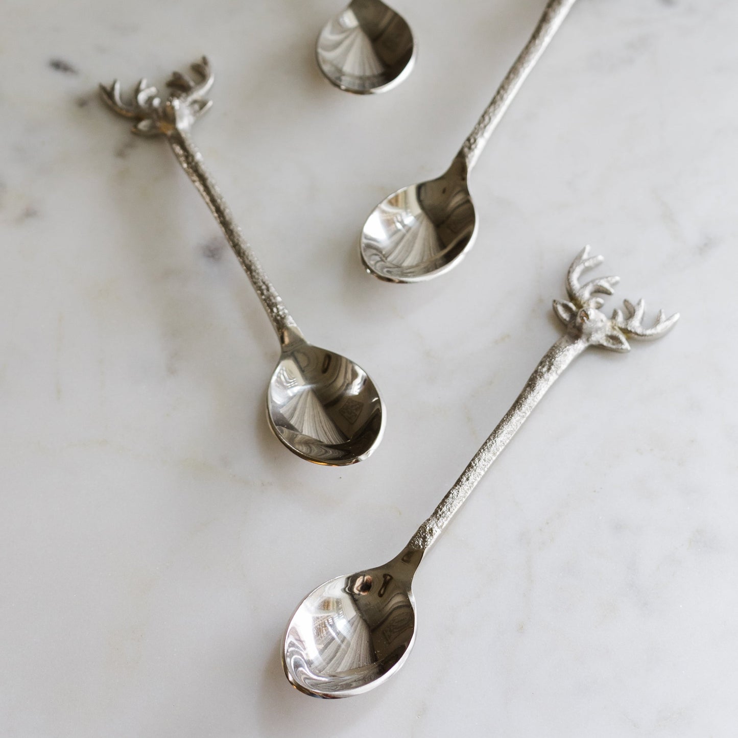 Stainless Steel Reindeer Spoons, Set of 4