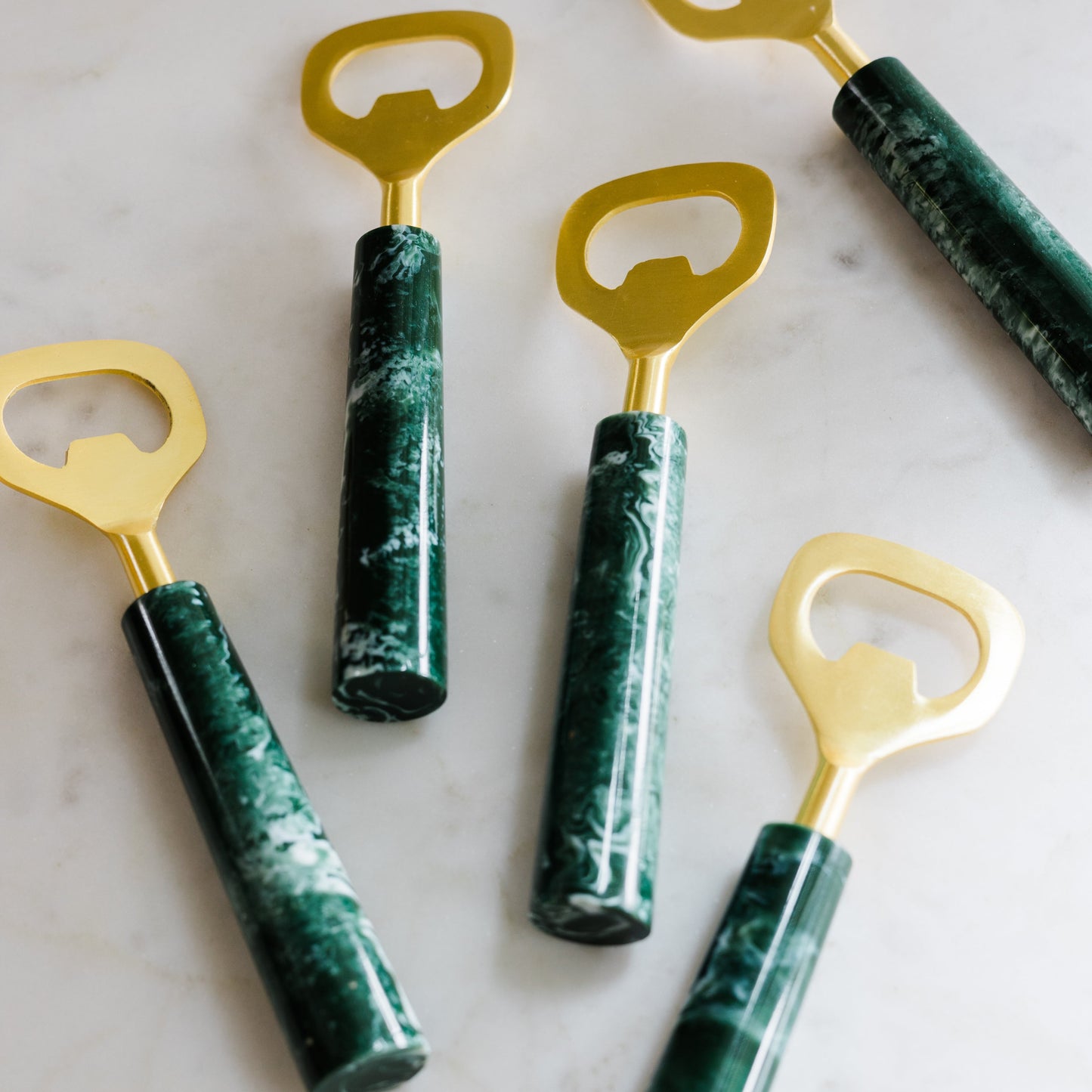 Marbled Green Bottle Opener
