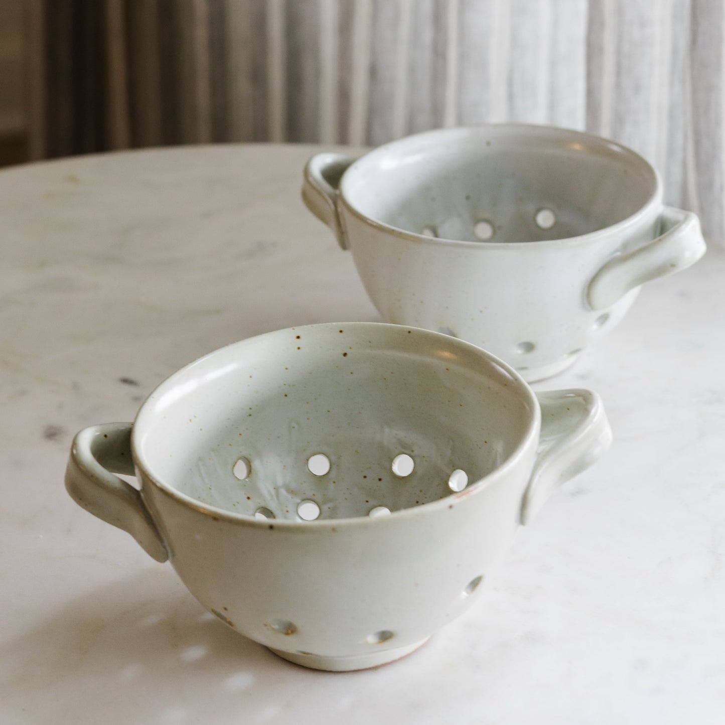 Handled Stoneware Berry Bowl