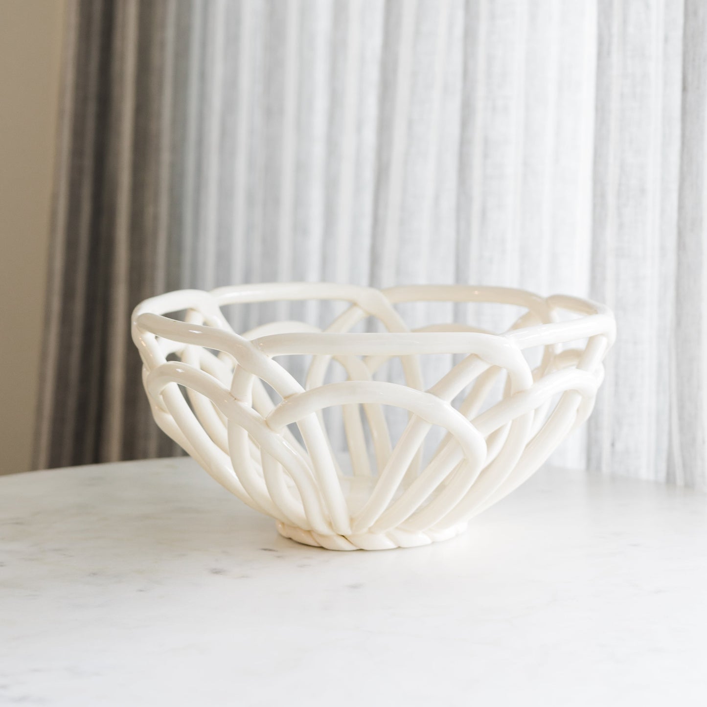 Handmade Stoneware Bread Basket