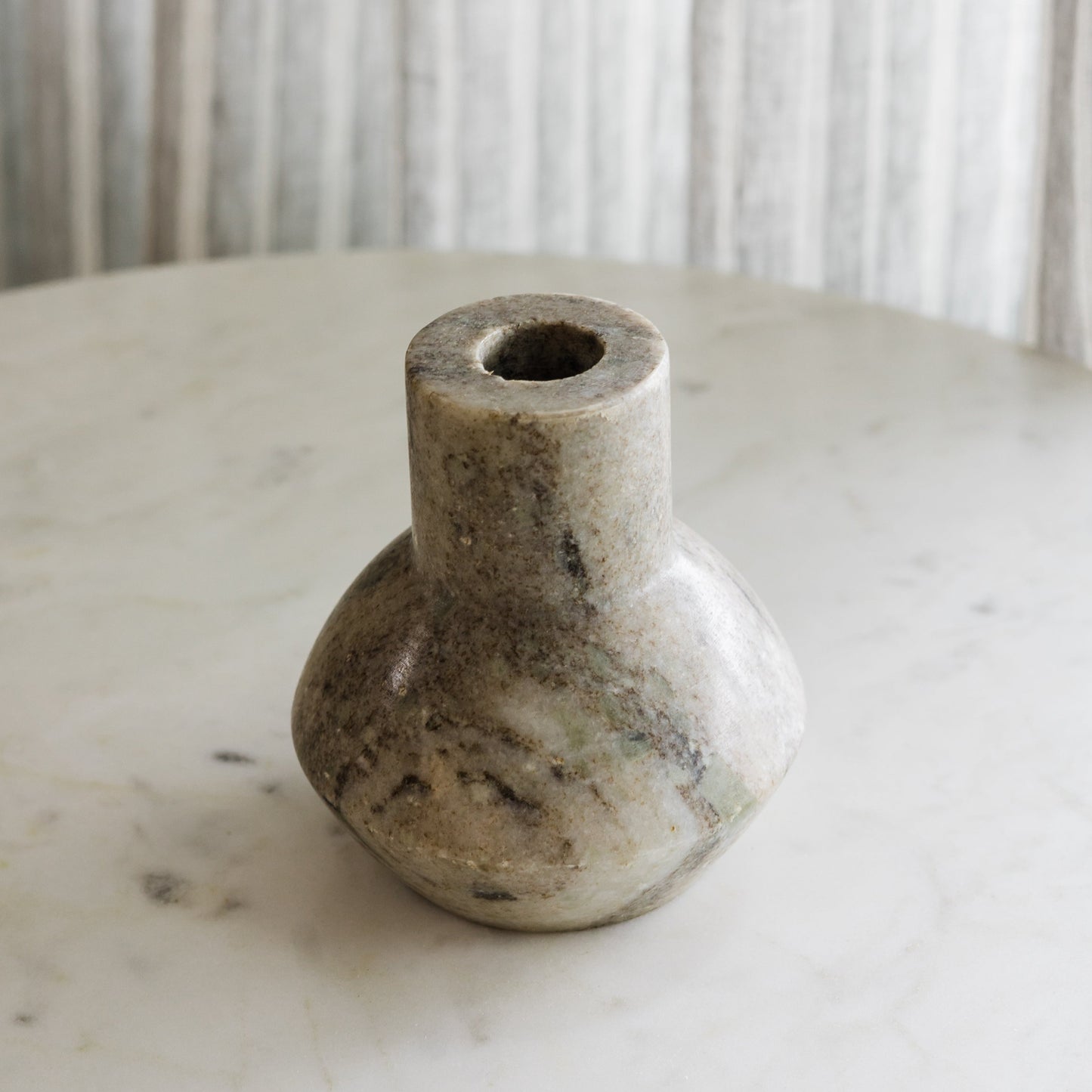 Beige Marble Taper Holder