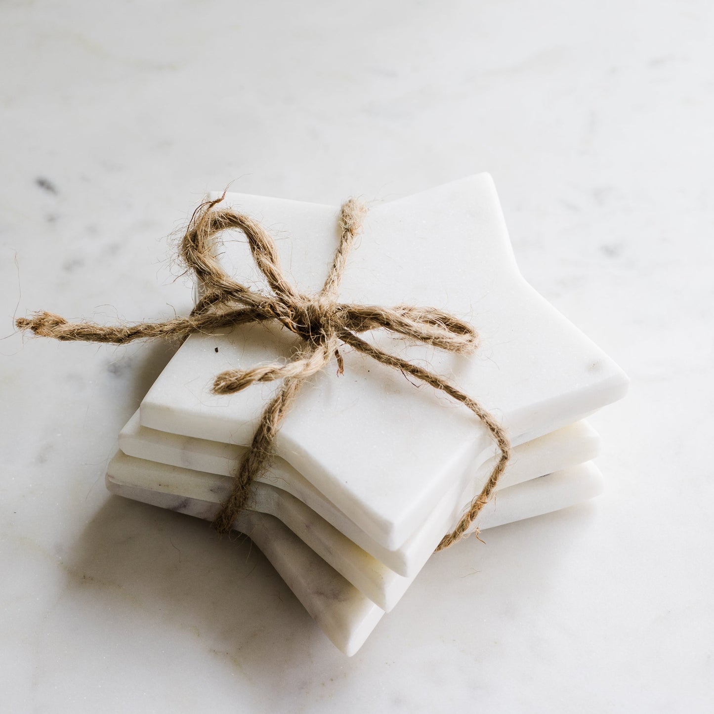 Marble Star Shaped Coasters, Set of 4
