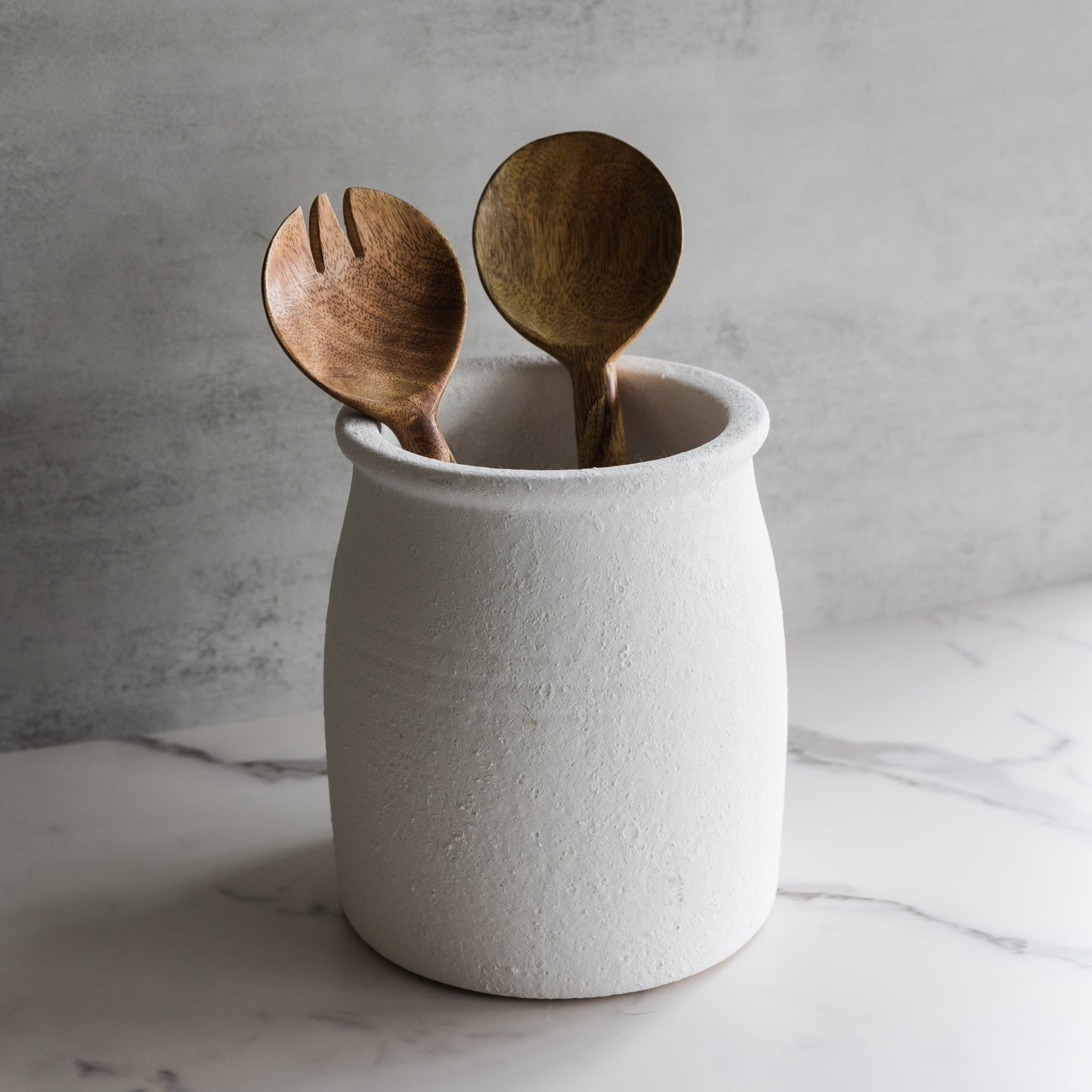 Twisted Wood Salad Servers