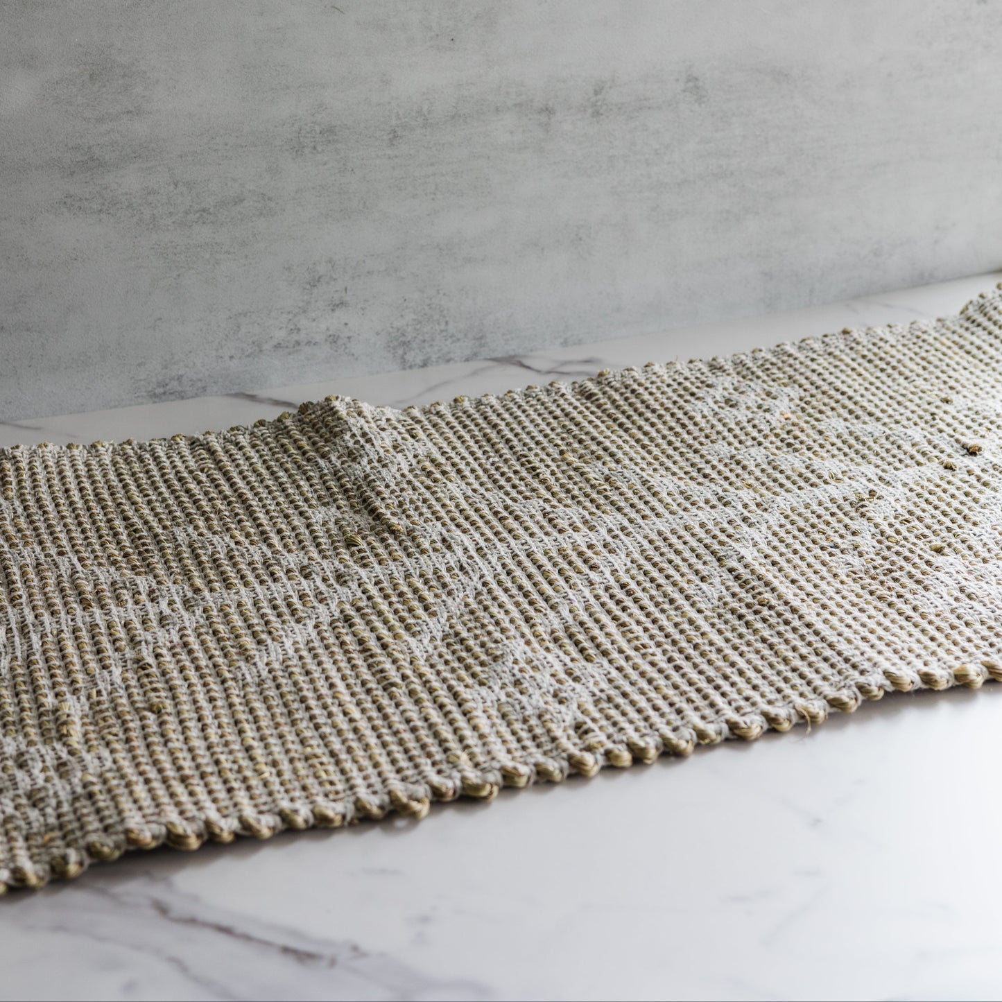 Two-Sided Hand-Woven Seagrass & Cotton Table Runner