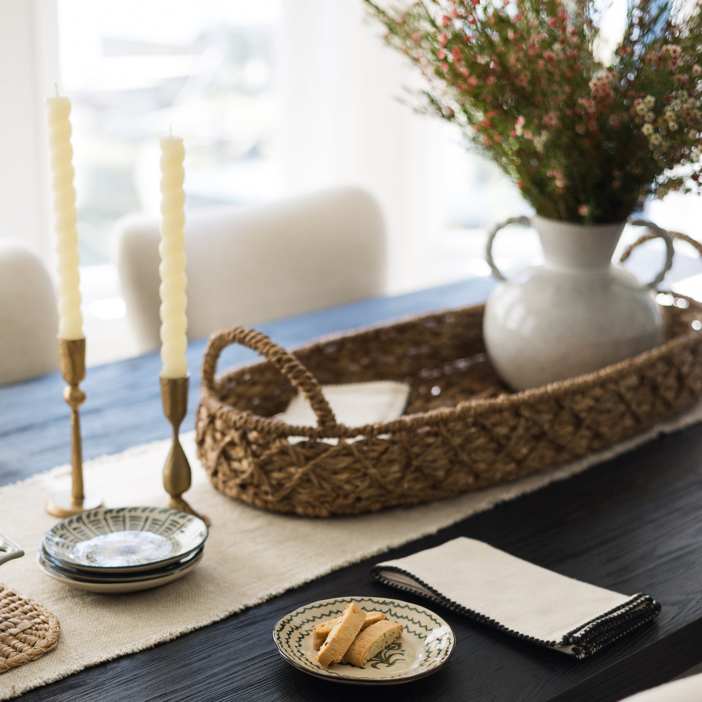 Antique Brass Taper Candle Holder, Large