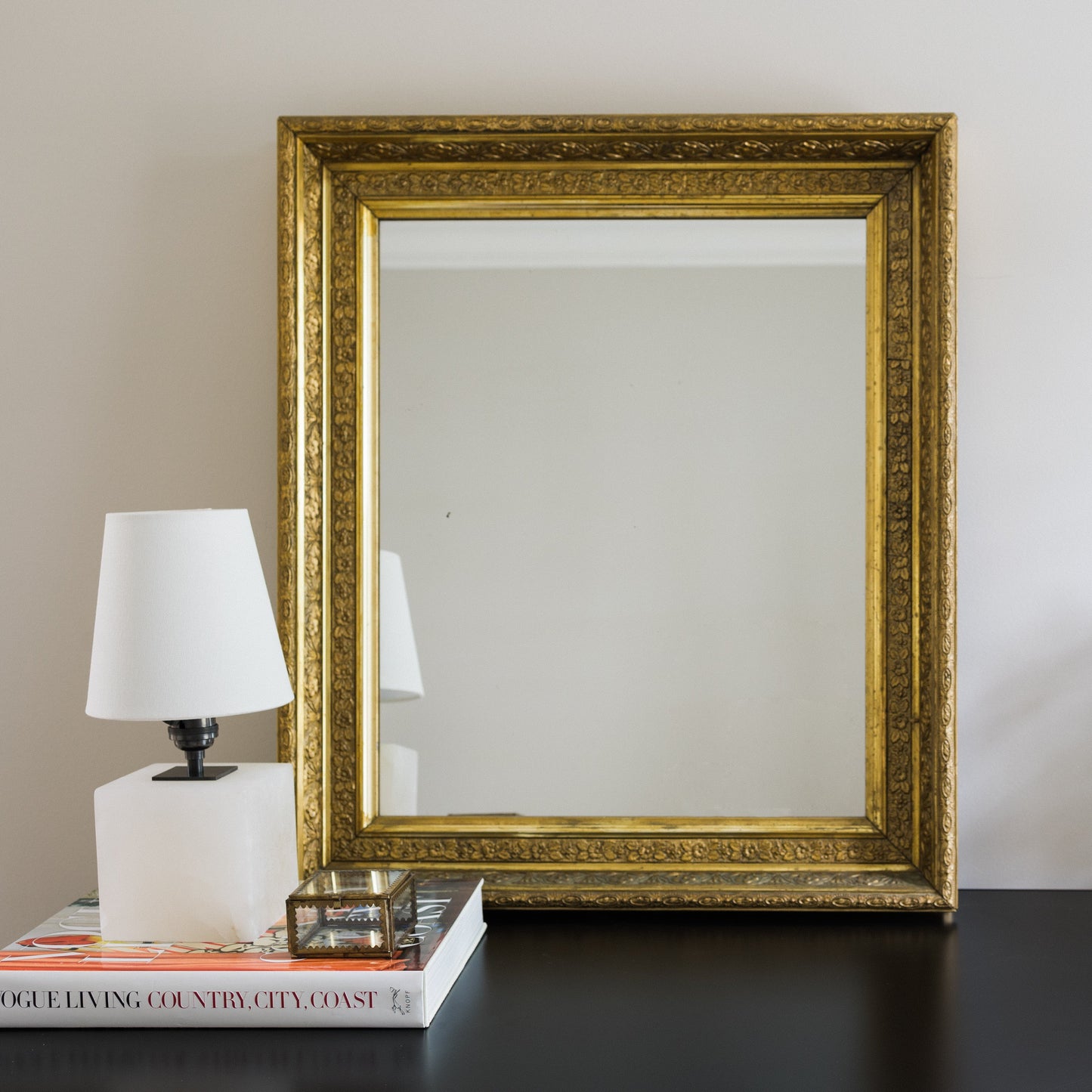 Scalloped Brass & Glass Display Box, Small