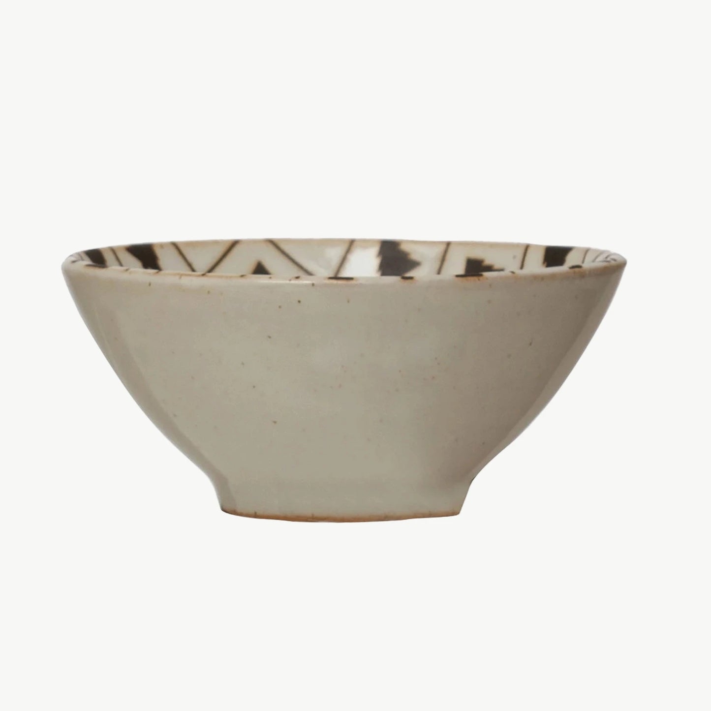 Small Stoneware Bowl with Tree Pattern