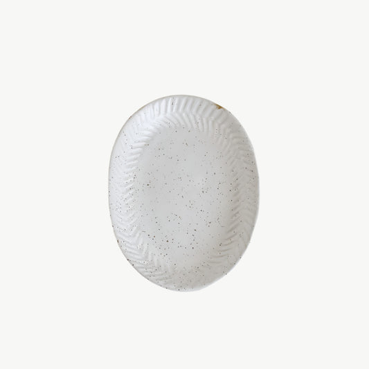 Stamped Stoneware Plate
