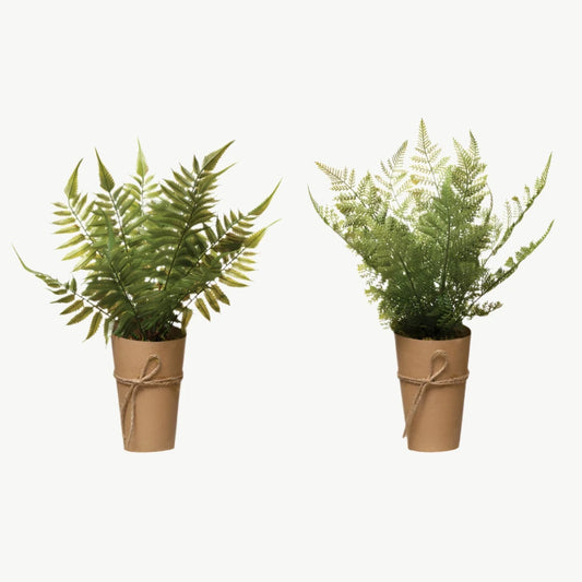 Faux Fern in Paper Wrapped Pot
