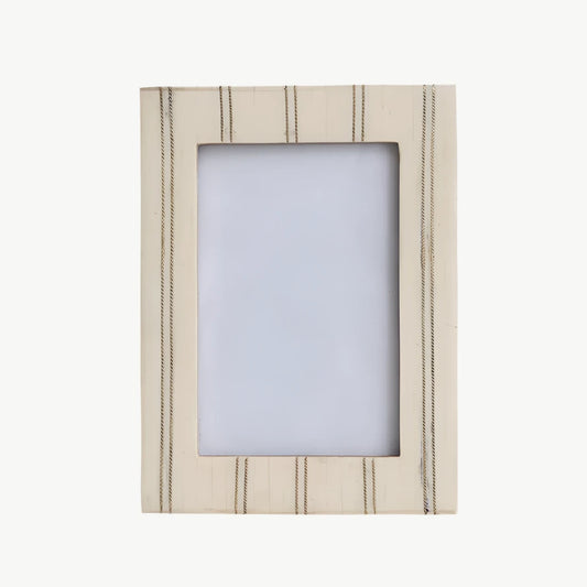 Cream Double Striped Frame