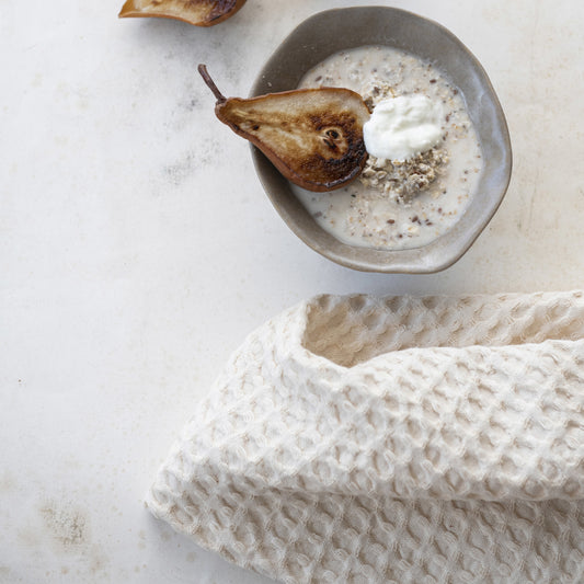 Stonewashed Waffle Weave Tea Towel