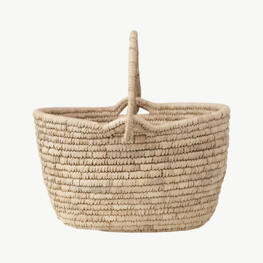 Handwoven Basket with Handle