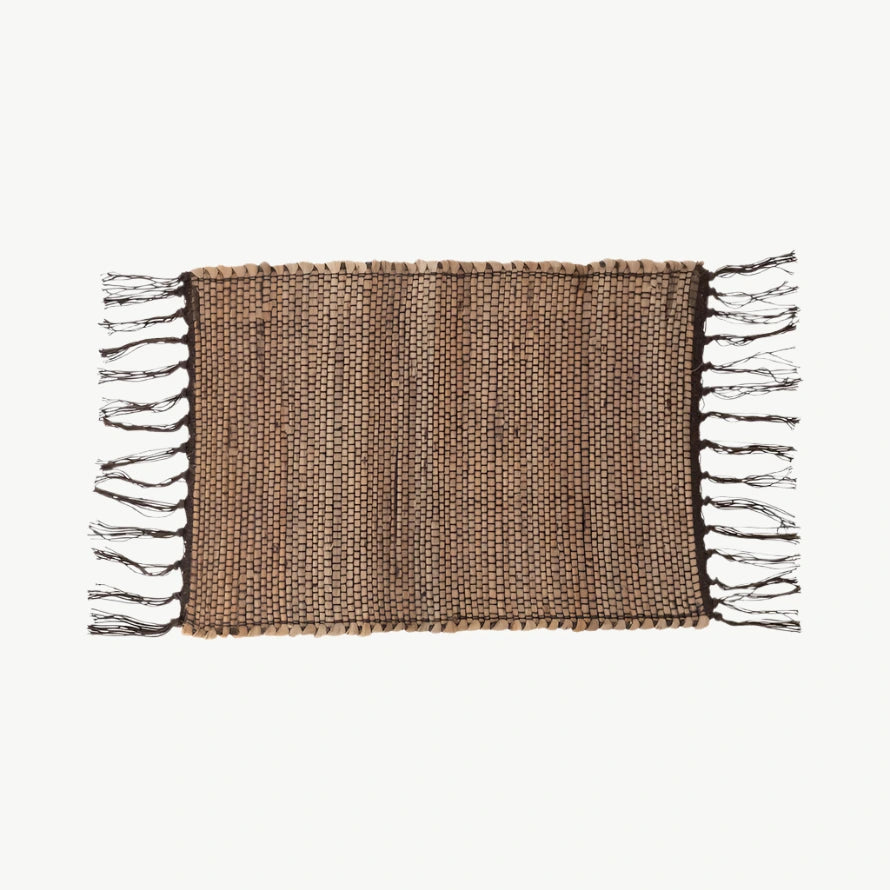 Woven Jute and Cotton Placemat w/ Fringe