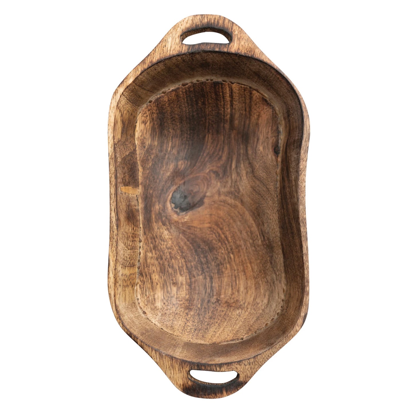 Mango Wood Bowl with Handles