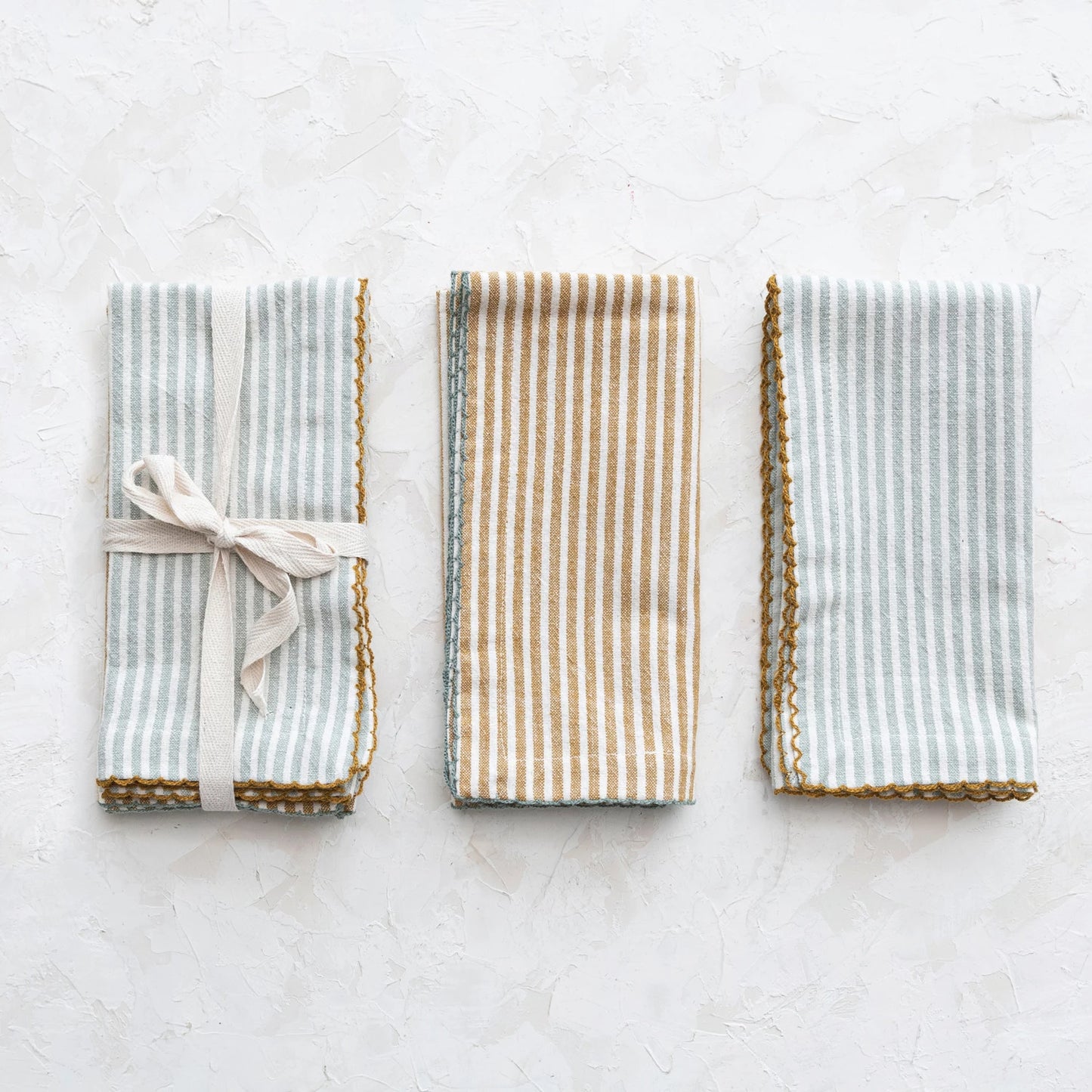 Cotton Napkins w/ Stripes, Set of 4