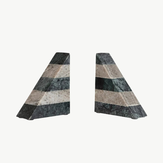 Decorative Marble Bookends, Set of 2