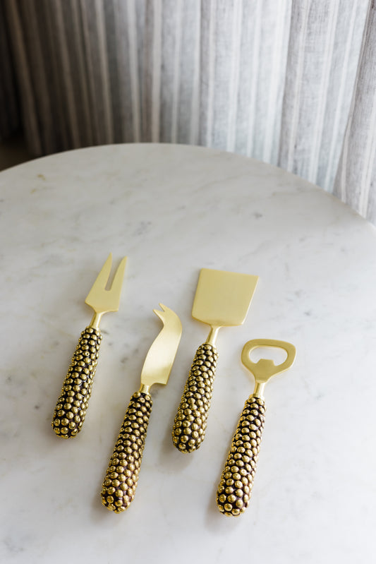 Beaded Cheese Knife Set