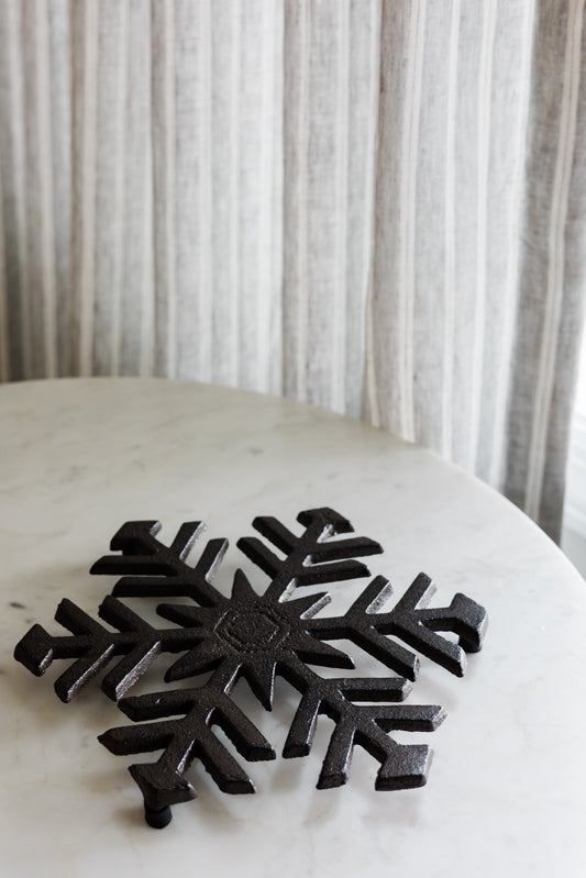 Cast Iron Snowflake Trivet