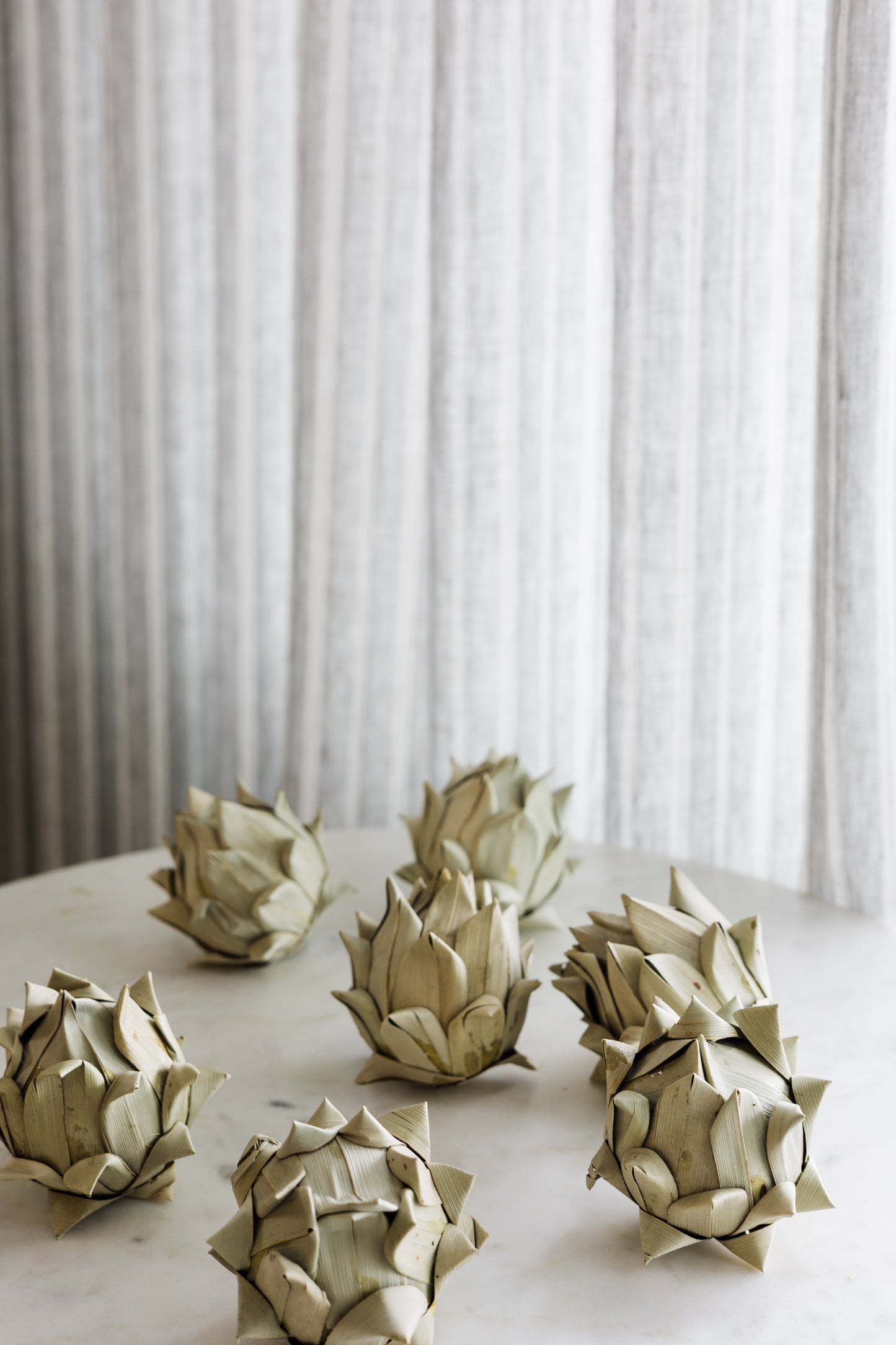 Handmade Dried Palm Leaf Artichoke