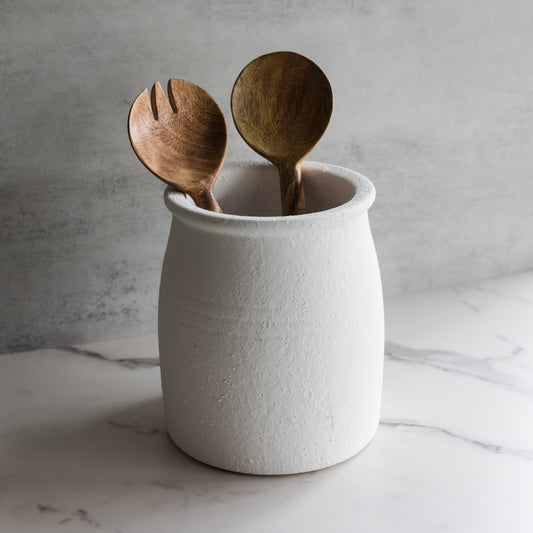Distressed Chalk Glaze Crock