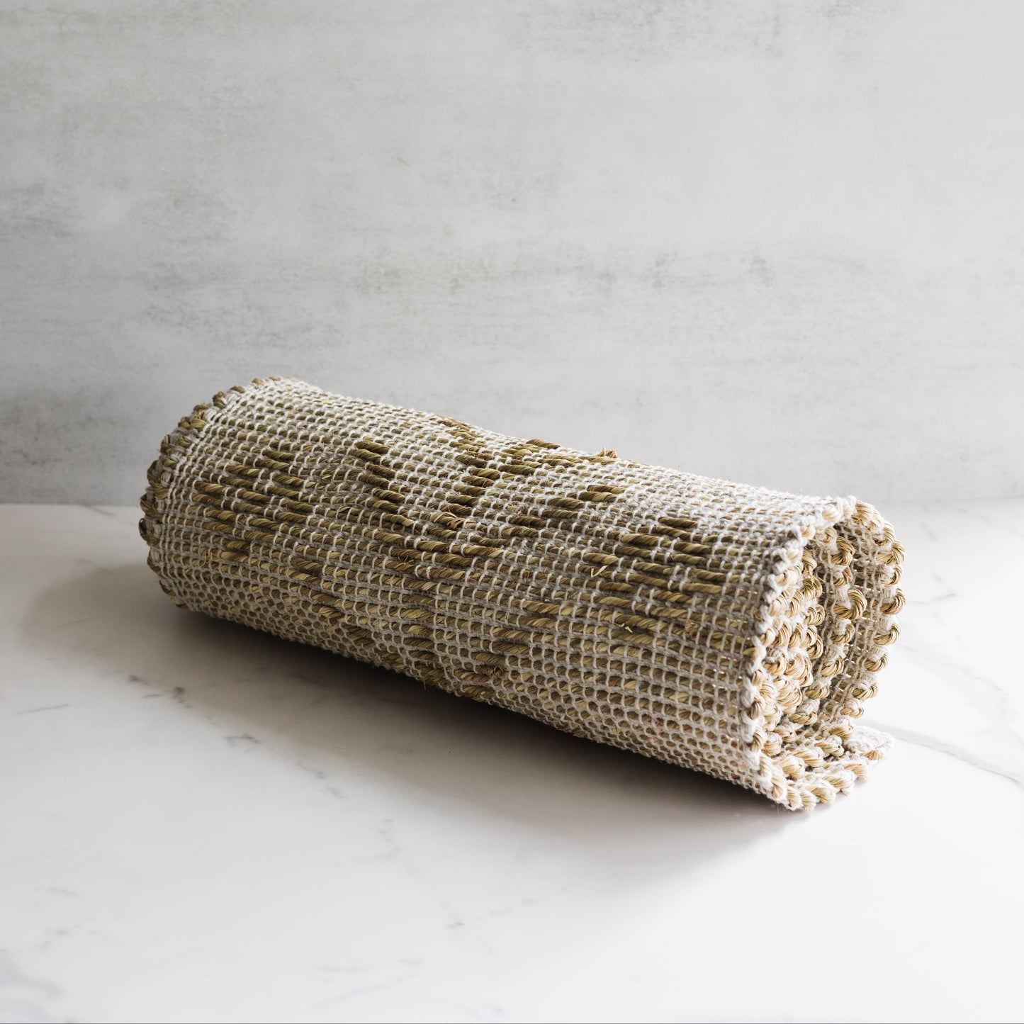 Two-Sided Hand-Woven Seagrass & Cotton Table Runner