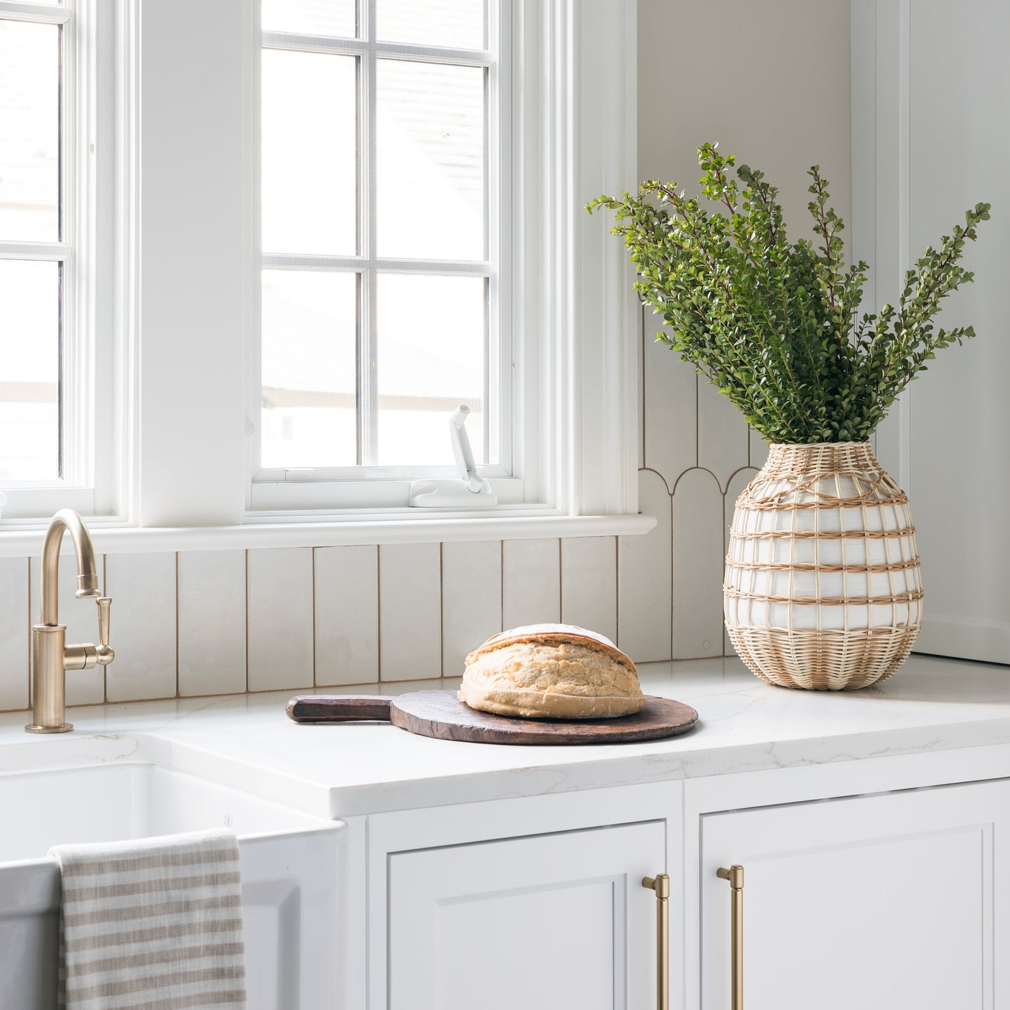 Seagrass & Bamboo Wrapped Vase